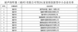 291家！福建公布创新型中小企业名单