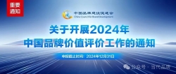 关于转发中国品牌建设促进会开展2024年中国品牌价值评价工作的通知